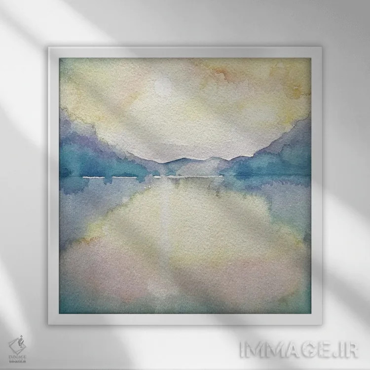 تابلو دکوراتیو جزیره آرن اثر لویزا میلیسنت - نمای قابدار سفید