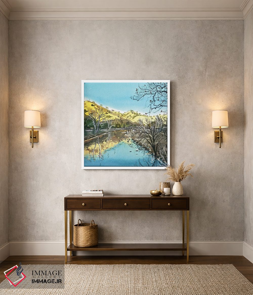 تابلو دکوراتیو انعکاس های نهر مالیبو اثر لویزا میلیسنت - D1W