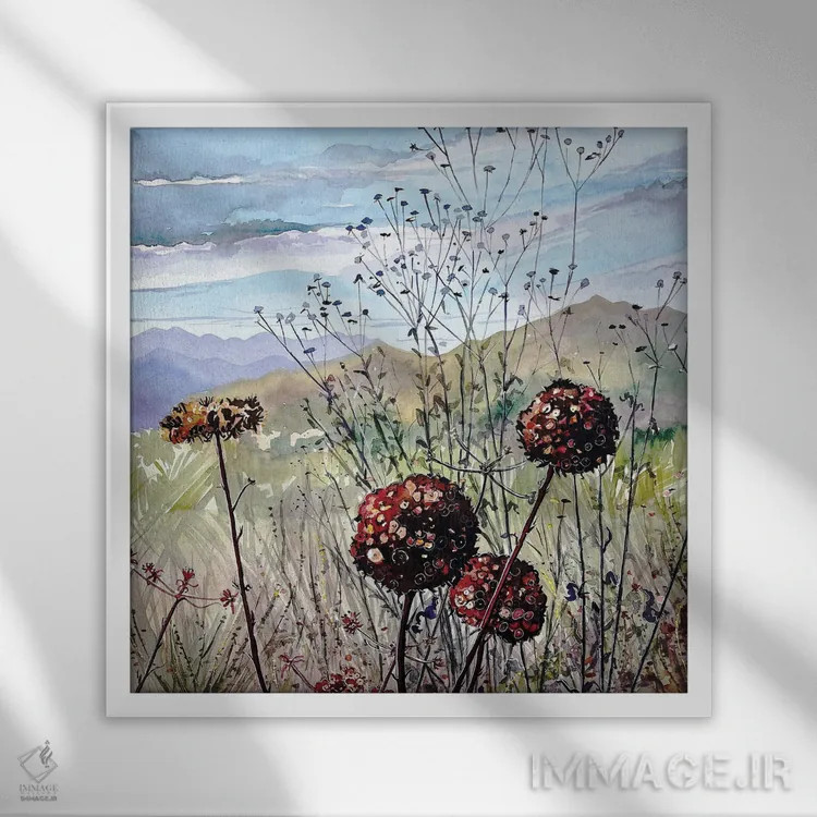 تابلو دکوراتیو گندم سیاه نوامبر اثر لویزا میلیسنت - نمای قابدار سفید