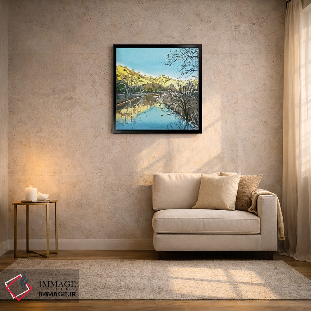 تابلو دکوراتیو انعکاس های نهر مالیبو اثر لویزا میلیسنت - D2B