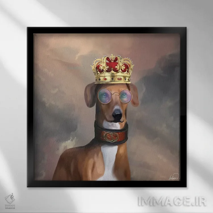 تابلو دکوراتیو آزاواک مد روز اثر لاستاناو - نمای قابدار مشکی