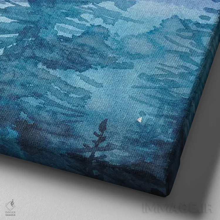 تابلو دکوراتیو زمستان اثر لویزا میلیسنت - نمای نزدیک بافت بوم