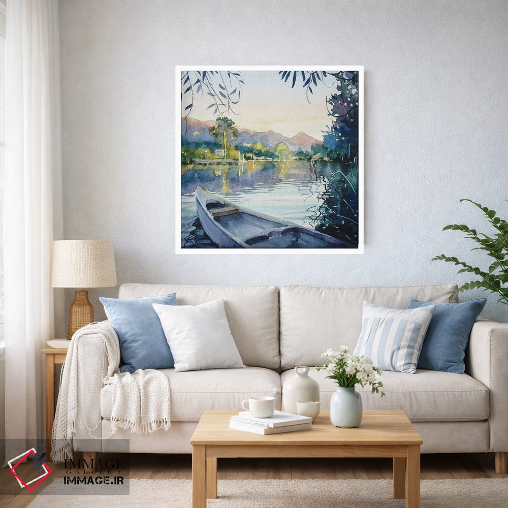 تابلو دکوراتیو گرگ و میش از اسکله اثر لویزا میلیسنت - D3W