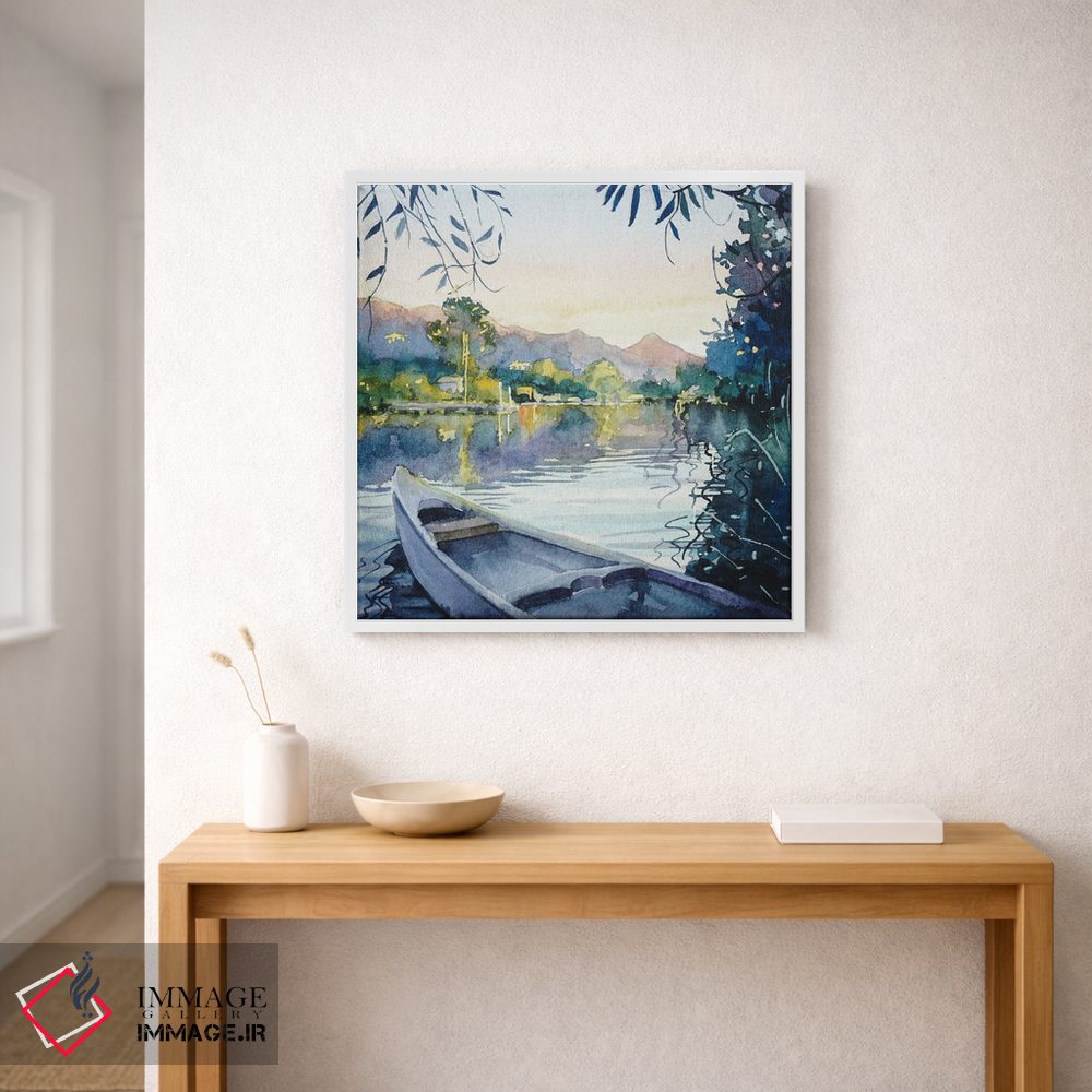 تابلو دکوراتیو گرگ و میش از اسکله اثر لویزا میلیسنت - D1W