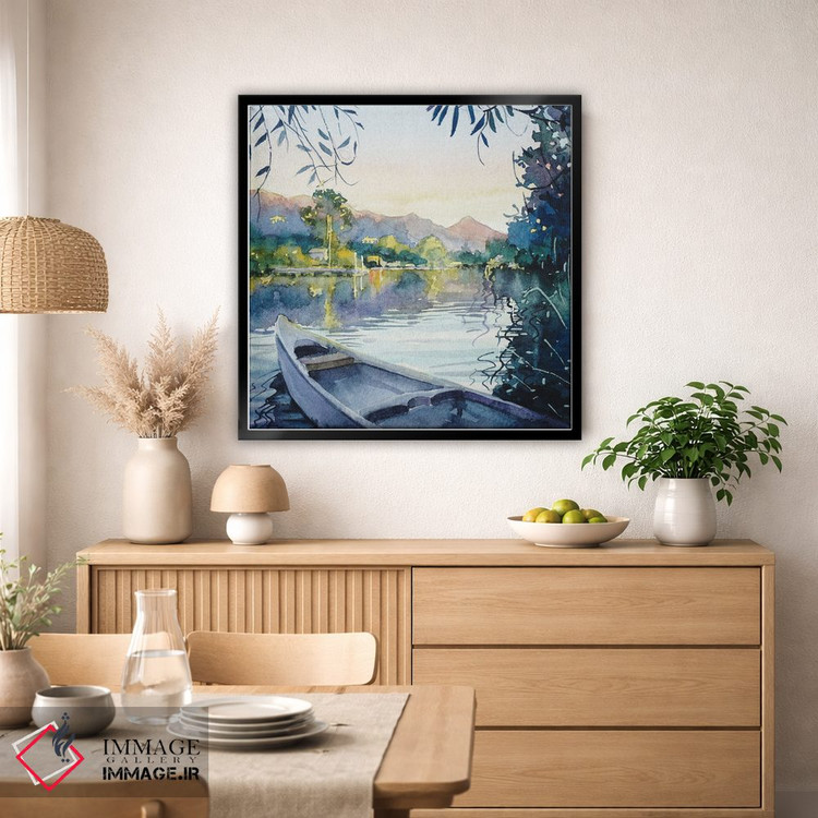 تابلو دکوراتیو گرگ و میش از اسکله اثر لویزا میلیسنت - D4B