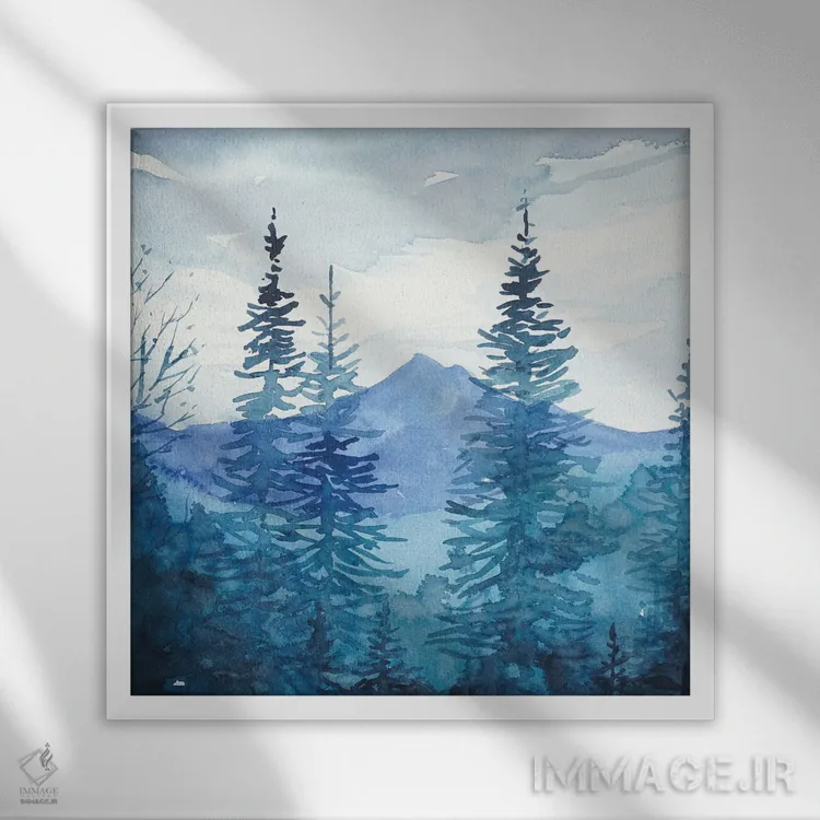 تابلو دکوراتیو زمستان اثر لویزا میلیسنت - نمای قابدار سفید