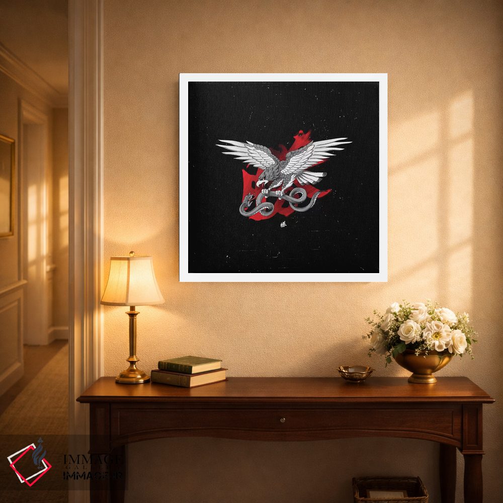 تابلو دکوراتیو عقاب و مار اثر لاستاناو - D2W