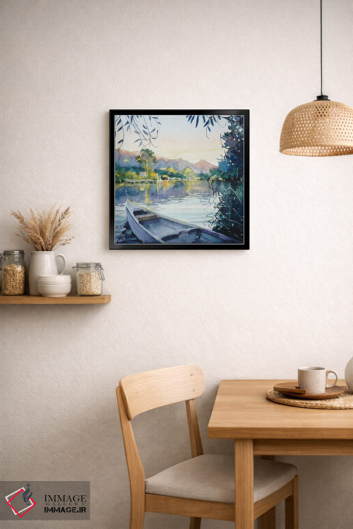 تابلو دکوراتیو گرگ و میش از اسکله اثر لویزا میلیسنت - D5B