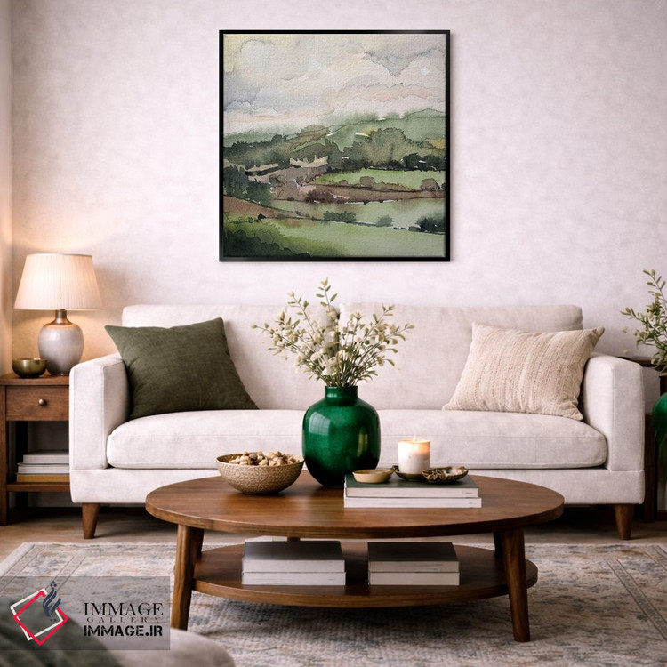 تابلو دکوراتیو تپه های زمستانی خیس اثر لویزا میلیسنت - D1B