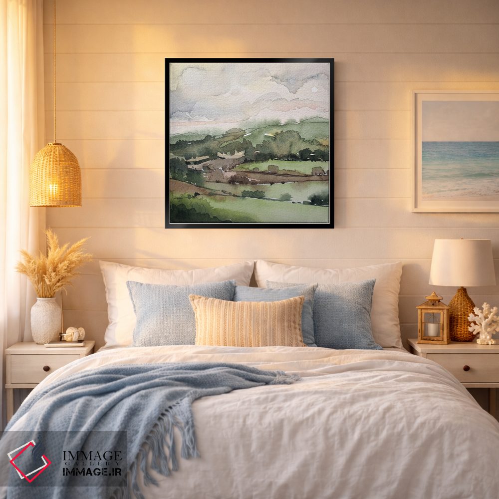 تابلو دکوراتیو تپه های زمستانی خیس اثر لویزا میلیسنت - D3B