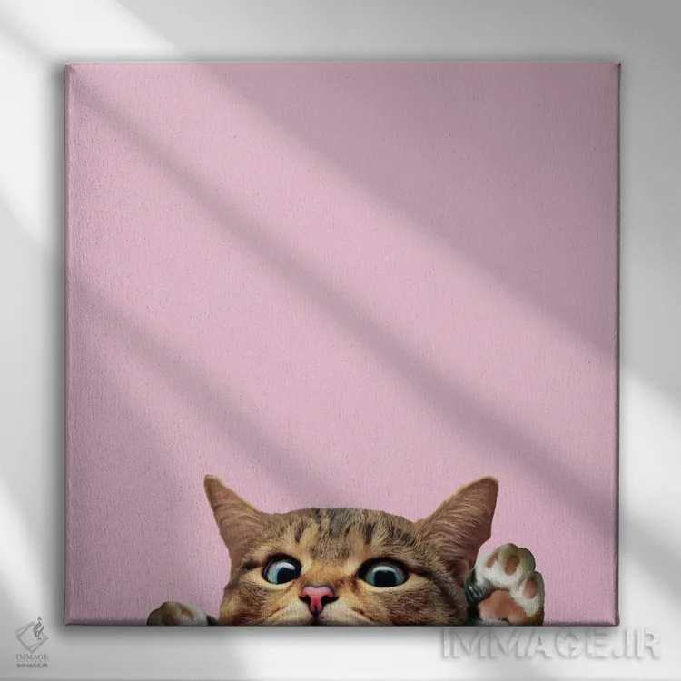 تابلو دکوراتیو خداحافظ گربه اثر لاستاناو - نمای روبهرو روی دیوار