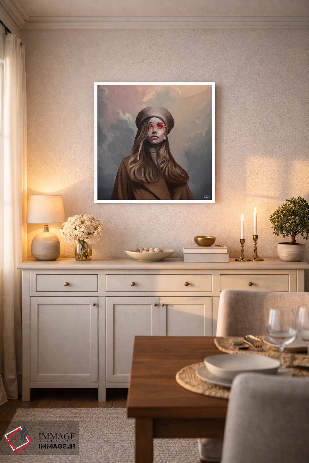 تابلو دکوراتیو شکوفه مد روز اثر لاستاناو - D5W