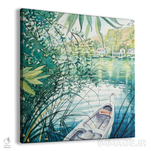 تابلو دکوراتیو اسکله در بهار اثر لویزا میلیسنت - نمای پرسپکتیو محصول