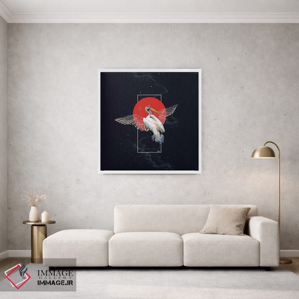 تابلو دکوراتیو درنای روی کیمونوی ژاپنی اثر لاستاناو - D1W