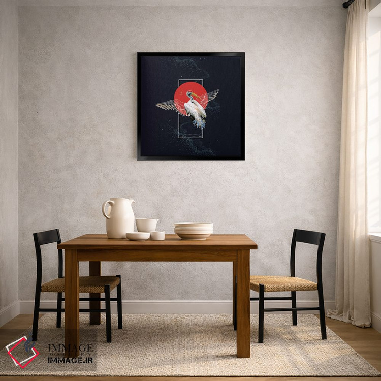تابلو دکوراتیو درنای روی کیمونوی ژاپنی اثر لاستاناو - D3B