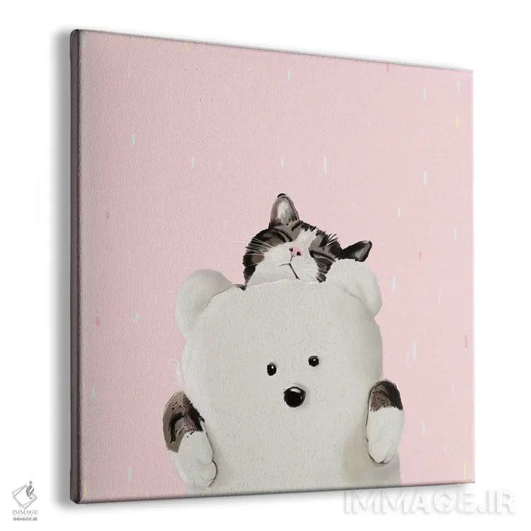 تابلو دکوراتیو گربه من را بغل کن اثر لاستاناو - نمای پرسپکتیو محصول