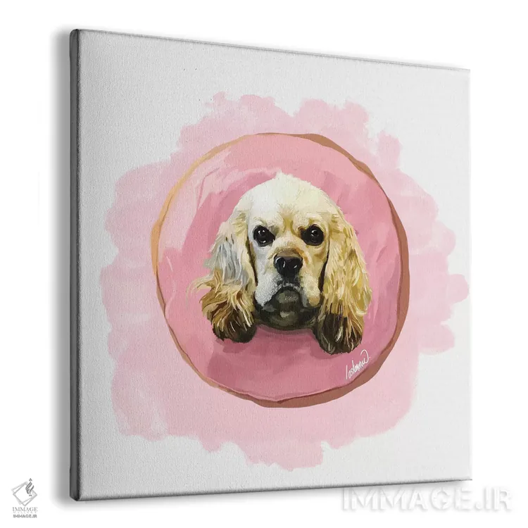 تابلو دکوراتیو کوکر و دونات توت فرنگی اثر لاستاناو - نمای پرسپکتیو محصول