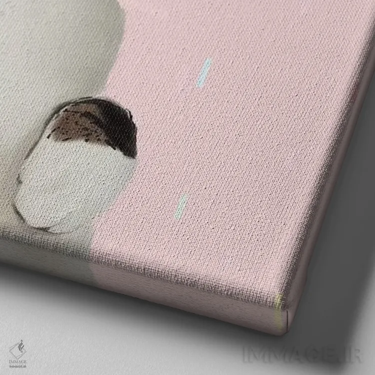 تابلو دکوراتیو گربه من را بغل کن اثر لاستاناو - نمای نزدیک بافت بوم