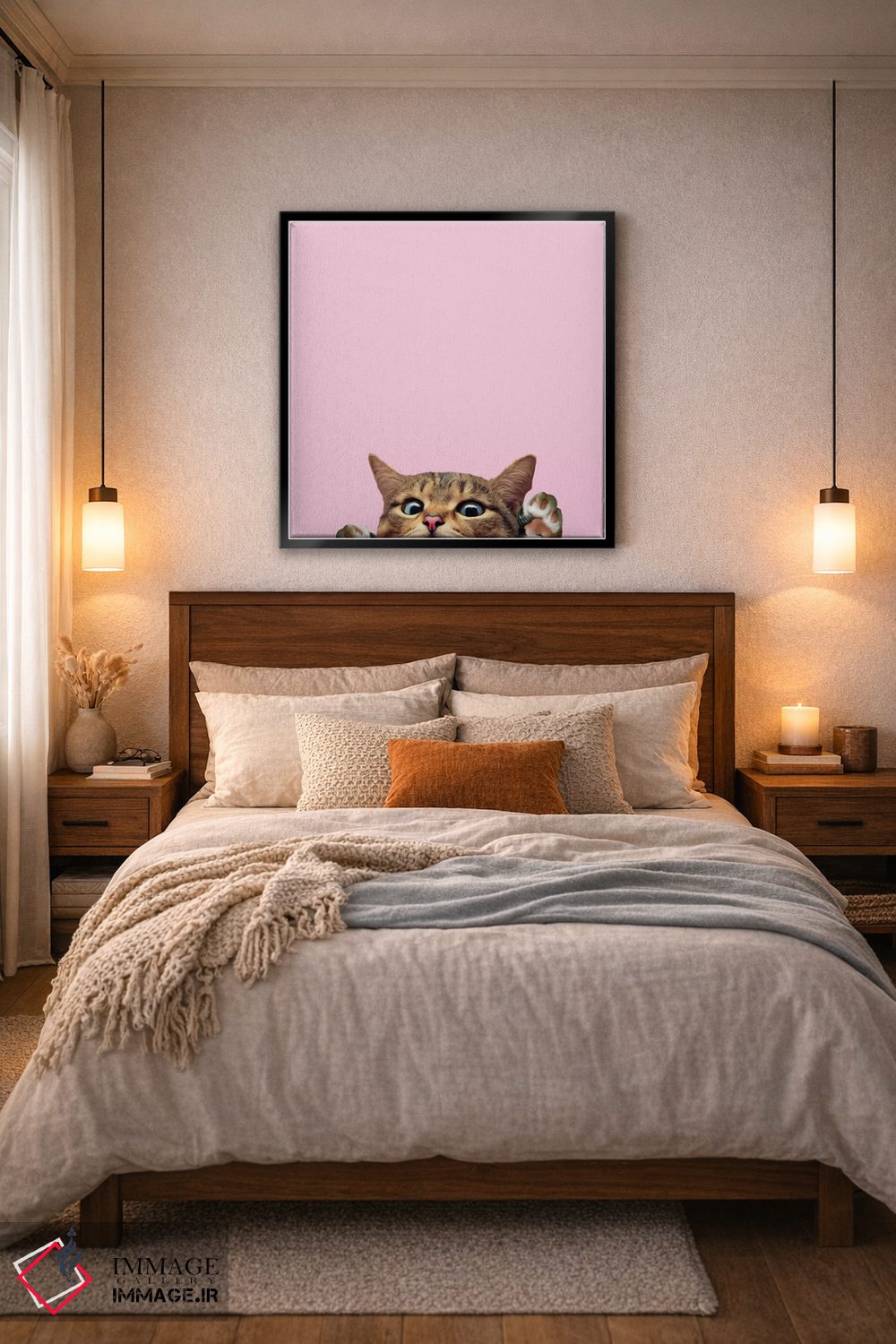تابلو دکوراتیو خداحافظ گربه اثر لاستاناو - D6B