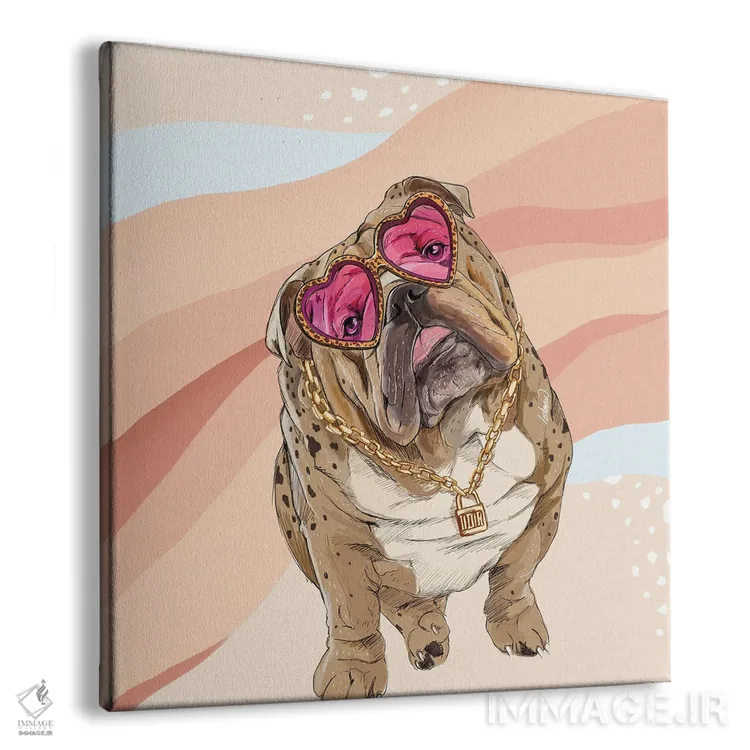 تابلو دکوراتیو بولداگ مد روز اثر لاستاناو - نمای پرسپکتیو محصول