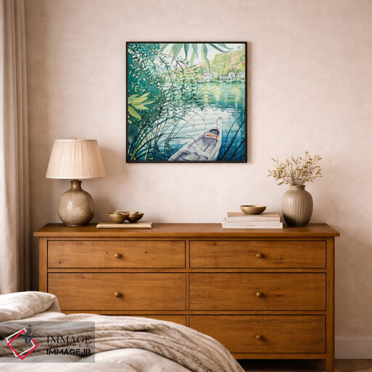 تابلو دکوراتیو اسکله در بهار اثر لویزا میلیسنت - D1B