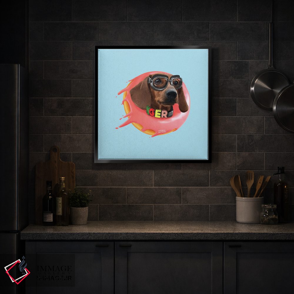 تابلو دکوراتیو داشهوند و دونات اثر لاستاناو - D5B