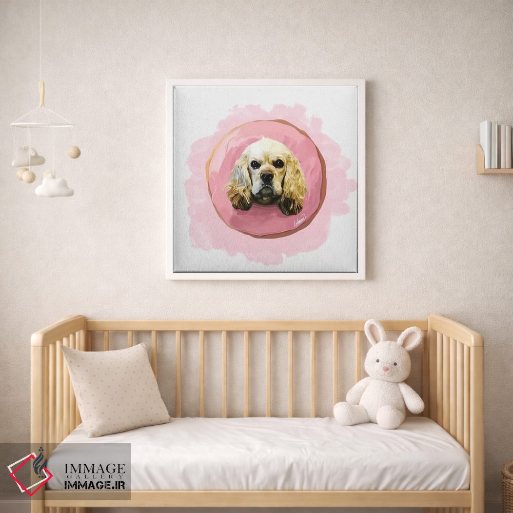 تابلو دکوراتیو کوکر و دونات توت فرنگی اثر لاستاناو - D1W