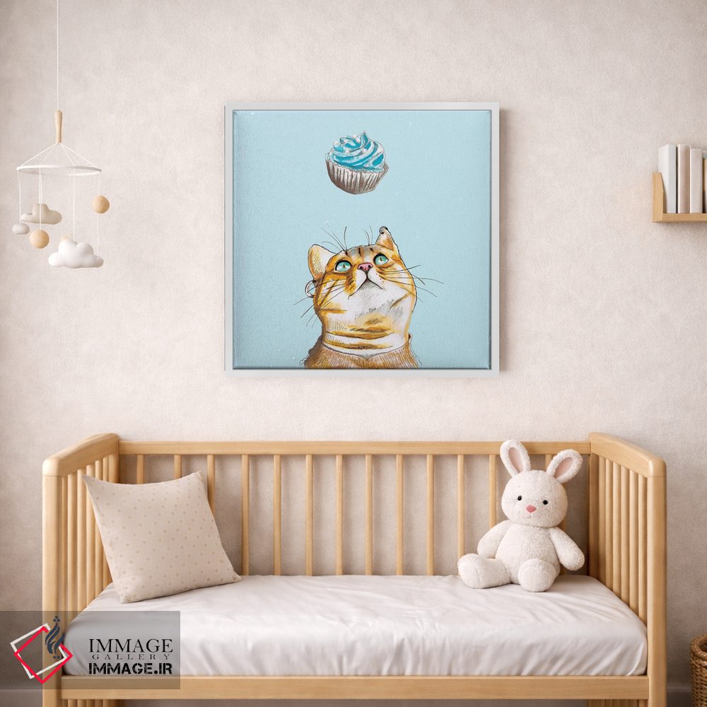 تابلو دکوراتیو کیک دوست دار گربه اثر لاستاناو - D1W