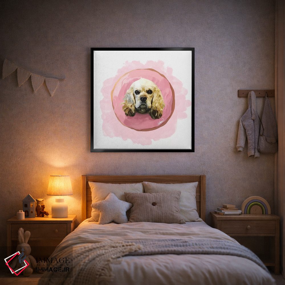 تابلو دکوراتیو کوکر و دونات توت فرنگی اثر لاستاناو - D2B