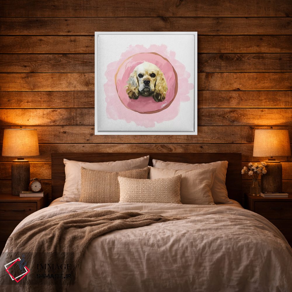 تابلو دکوراتیو کوکر و دونات توت فرنگی اثر لاستاناو - D3W