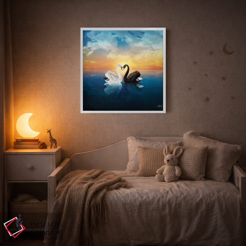 تابلو دکوراتیو عشق قوها اثر لاستاناو - D2W