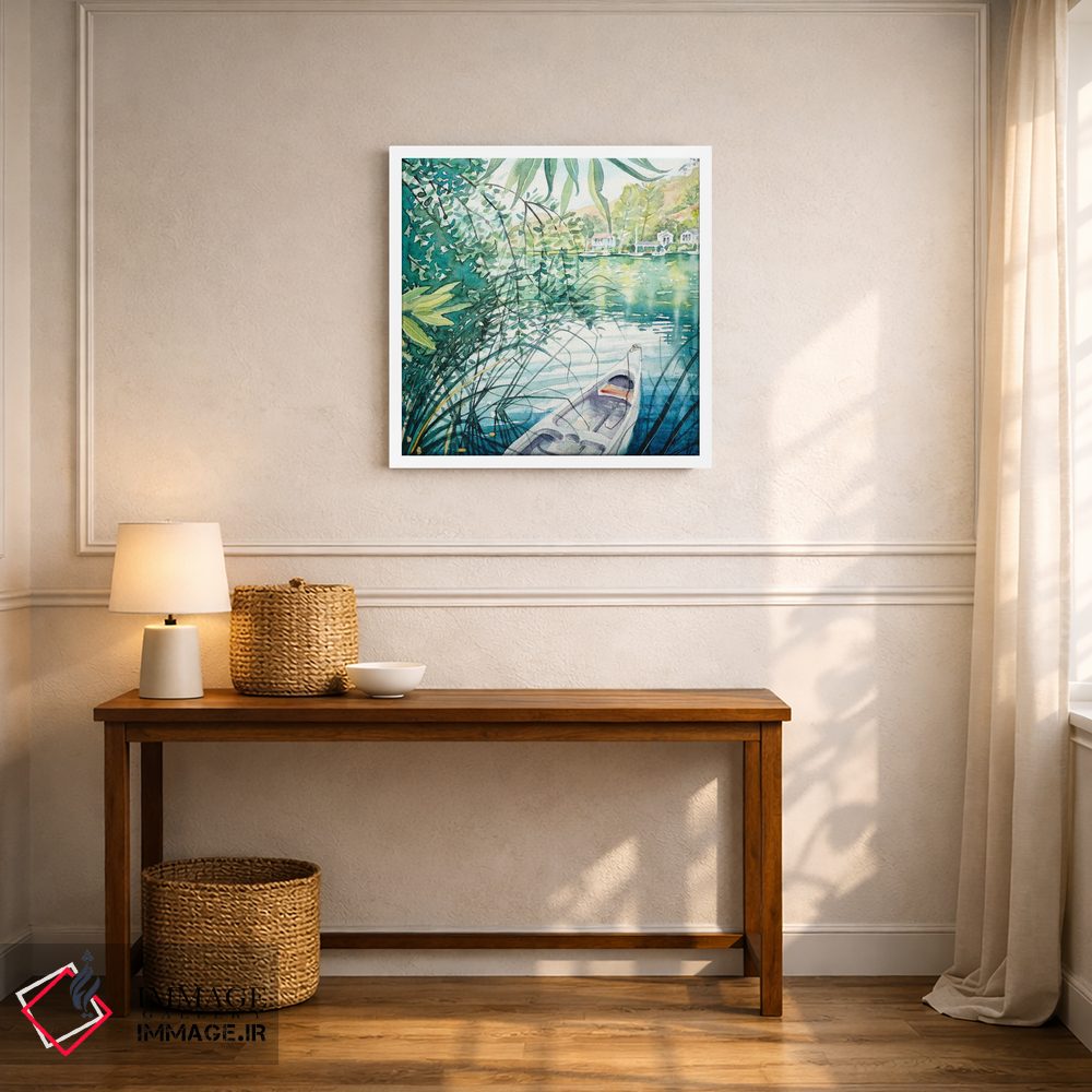 تابلو دکوراتیو اسکله در بهار اثر لویزا میلیسنت - D6W