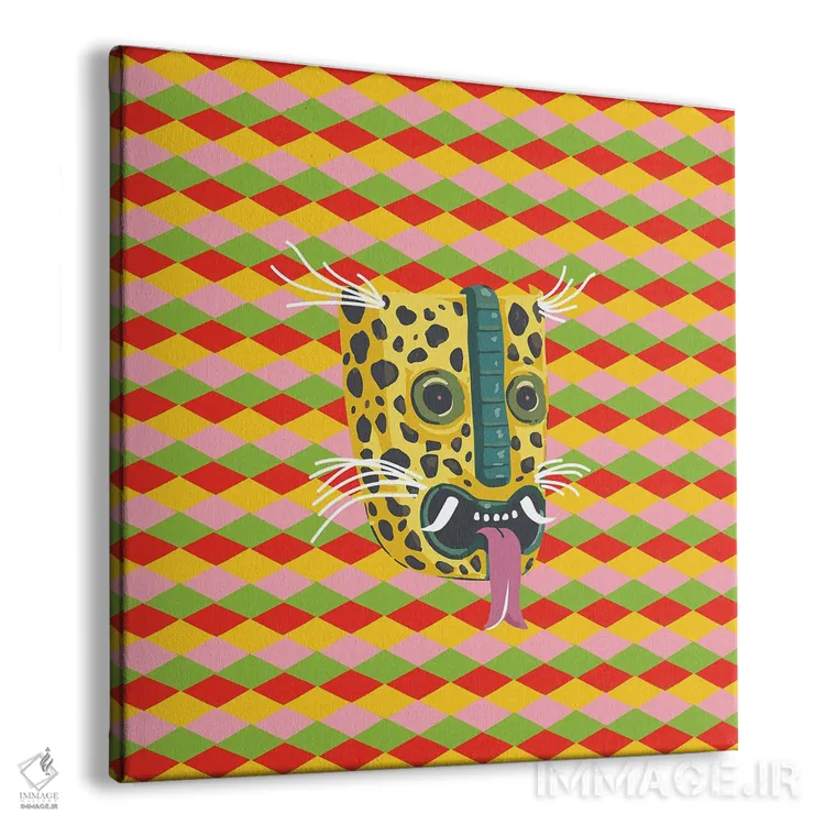 تابلو دکوراتیو یوزپلنگ آزتک اثر لاستاناو - نمای پرسپکتیو محصول