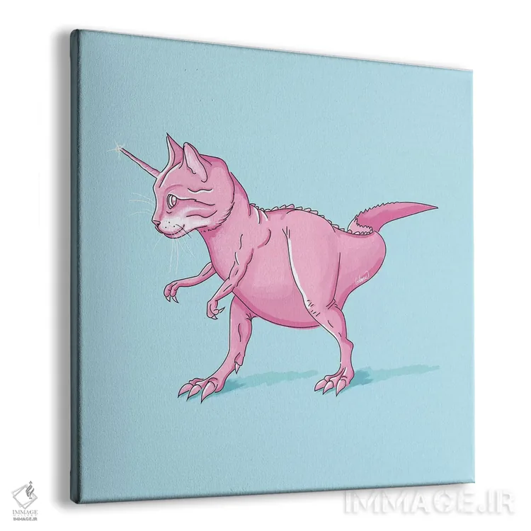 تابلو دکوراتیو گربه تک شاخ رکس اثر لاستاناو - نمای پرسپکتیو محصول