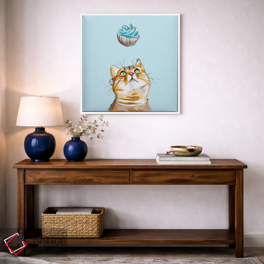 تابلو دکوراتیو کیک دوست دار گربه اثر لاستاناو - D4W