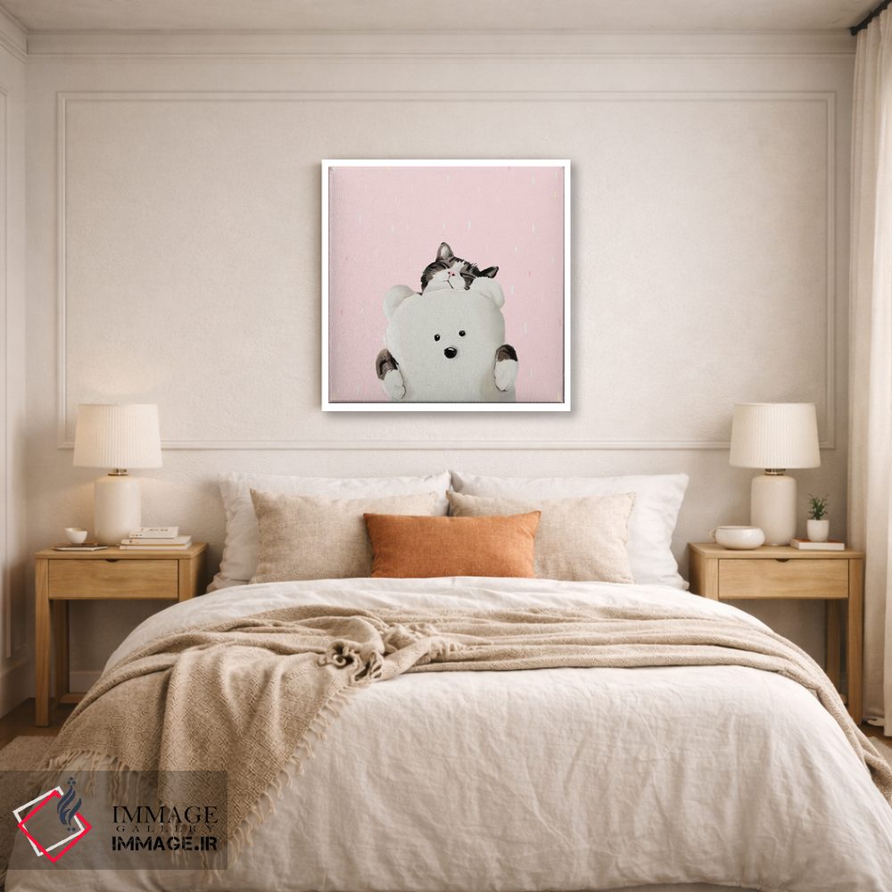 تابلو دکوراتیو گربه من را بغل کن اثر لاستاناو - D5W