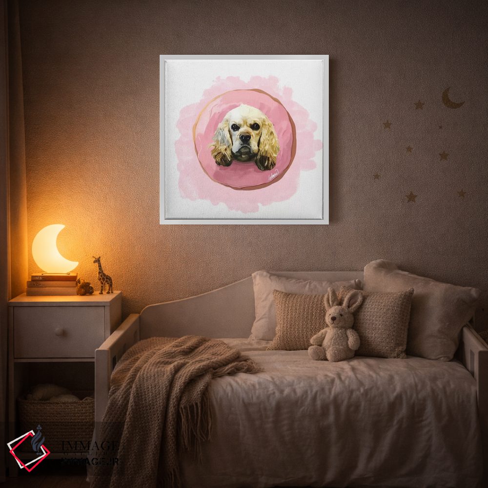 تابلو دکوراتیو کوکر و دونات توت فرنگی اثر لاستاناو - D4W