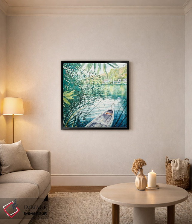 تابلو دکوراتیو اسکله در بهار اثر لویزا میلیسنت - D5B