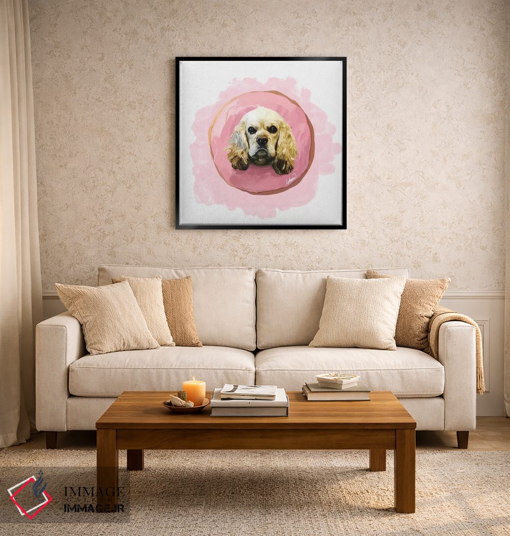 تابلو دکوراتیو کوکر و دونات توت فرنگی اثر لاستاناو - D5B