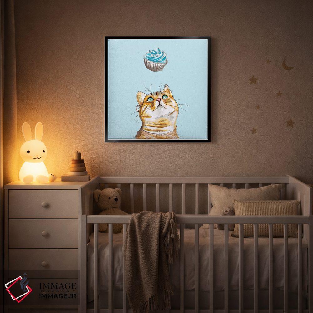 تابلو دکوراتیو کیک دوست دار گربه اثر لاستاناو - D5B