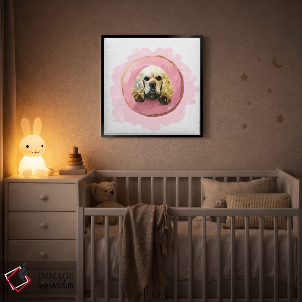 تابلو دکوراتیو کوکر و دونات توت فرنگی اثر لاستاناو - D6B