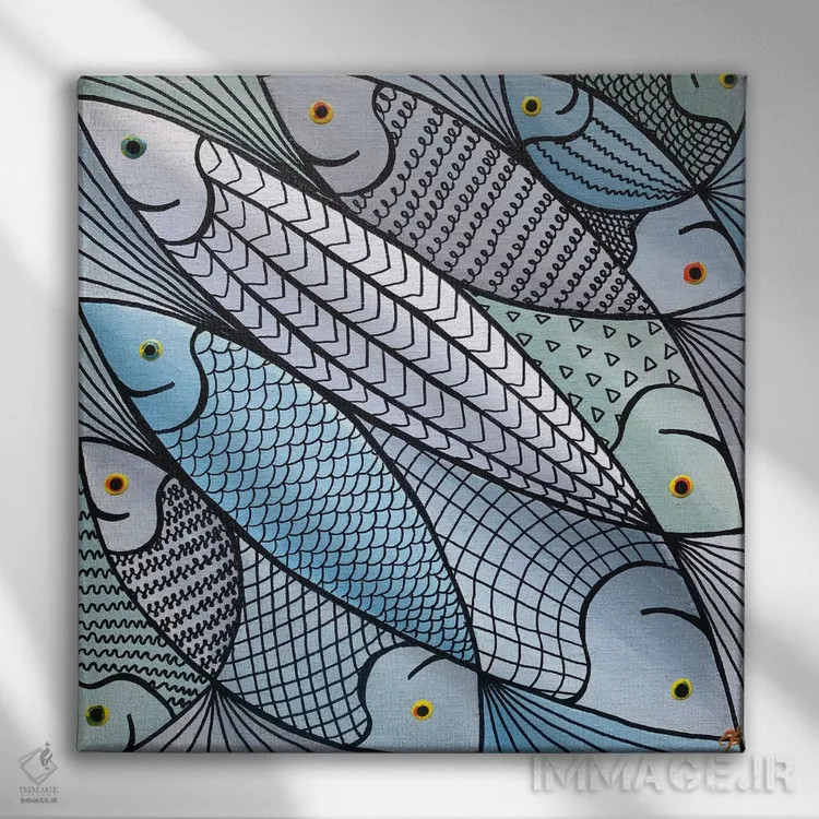 تابلو دکوراتیو وضع آشفته اثر لنا اسمیرنوا - نمای روبهرو روی دیوار