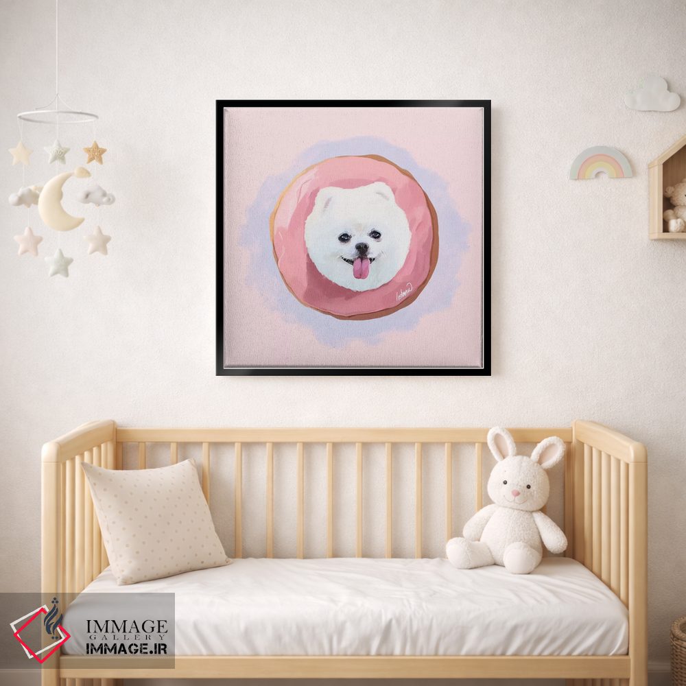 تابلو دکوراتیو پامرانیان و دونات توت فرنگی اثر لاستاناو - D1B