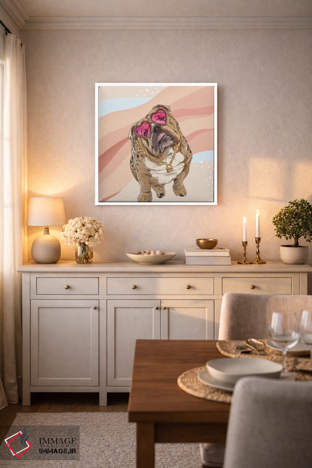 تابلو دکوراتیو بولداگ مد روز اثر لاستاناو - D4W