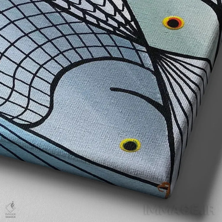 تابلو دکوراتیو وضع آشفته اثر لنا اسمیرنوا - نمای نزدیک بافت بوم