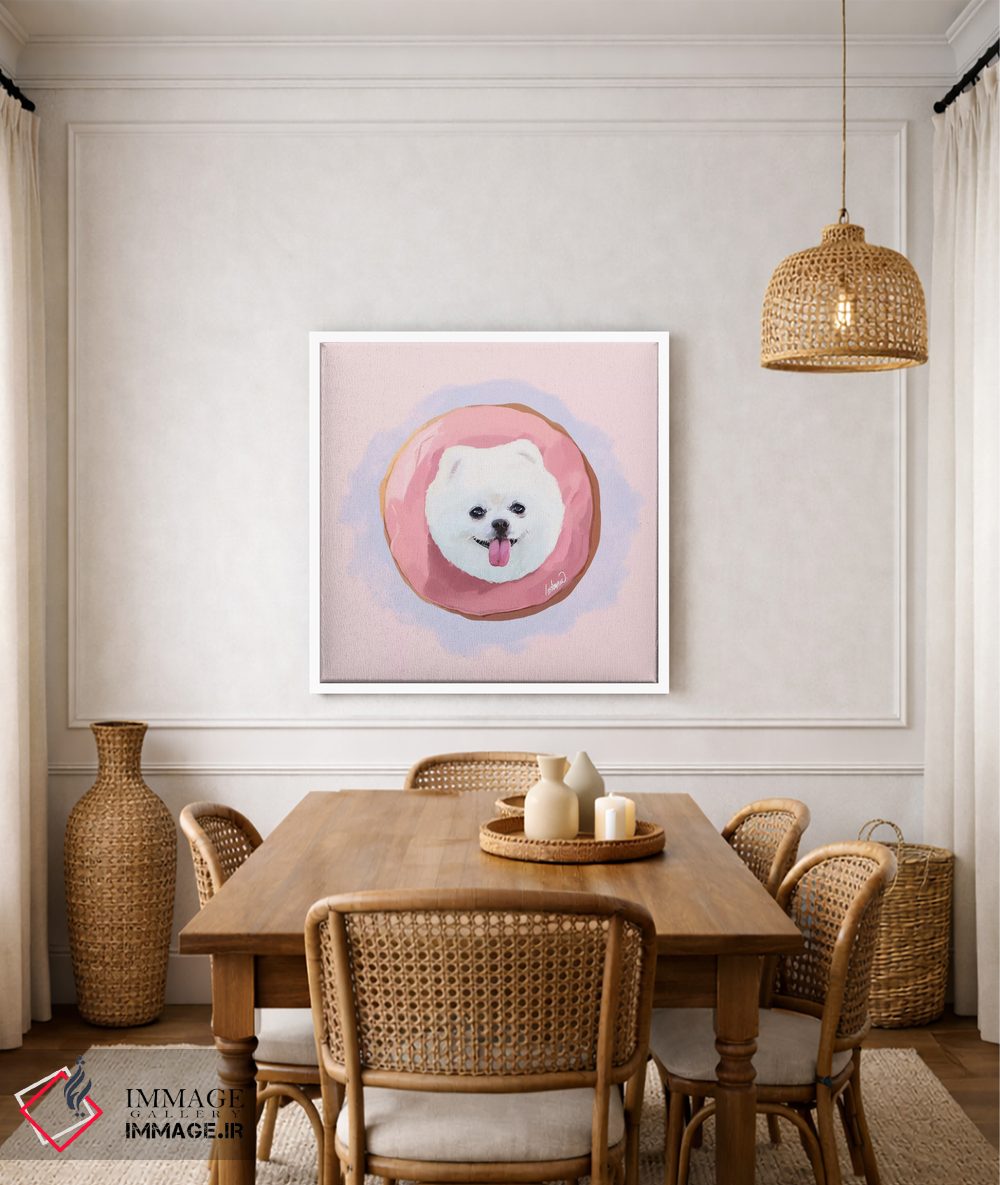 تابلو دکوراتیو پامرانیان و دونات توت فرنگی اثر لاستاناو - D5W