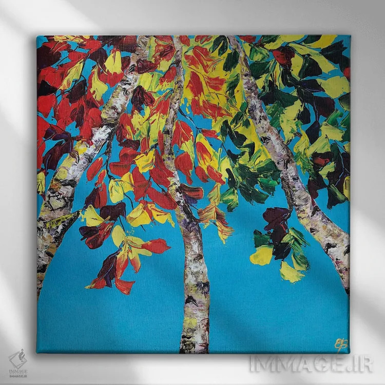 تابلو دکوراتیو سمفونی پاییز I اثر لنا اسمیرنوا - نمای روبهرو روی دیوار