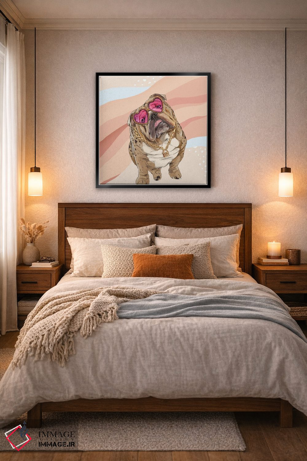 تابلو دکوراتیو بولداگ مد روز اثر لاستاناو - D6B