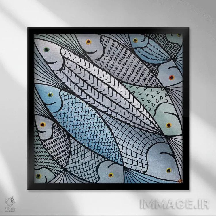 تابلو دکوراتیو وضع آشفته اثر لنا اسمیرنوا - نمای قابدار مشکی