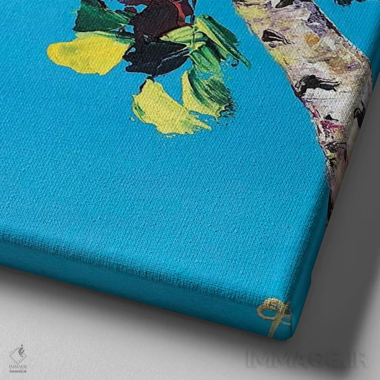 تابلو دکوراتیو سمفونی پاییز I اثر لنا اسمیرنوا - نمای نزدیک بافت بوم